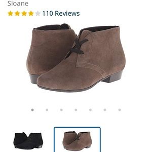 Monro Sloane Greige suede boot.  Runs small. EUC.